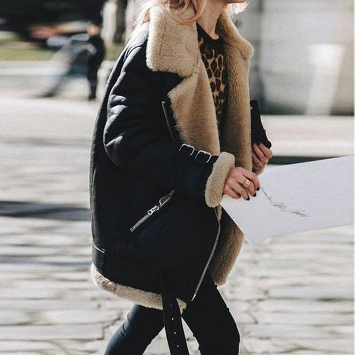 Biker Jacket Faux Suede, view 8 - Elena Harper