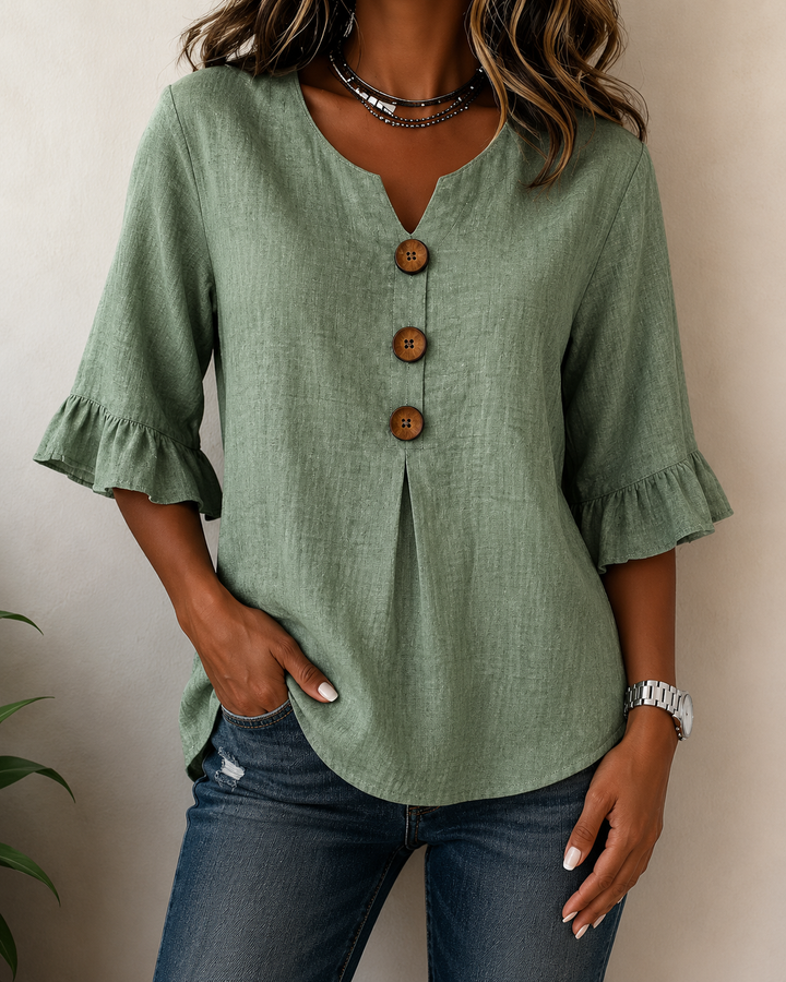 Amelie | Belly-Camouflaging Blouse with Buttons