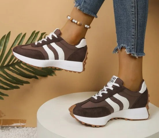 Annika Women's Retro Platform Chunky Sneakers with Lacing, view 5 - Elena Harper