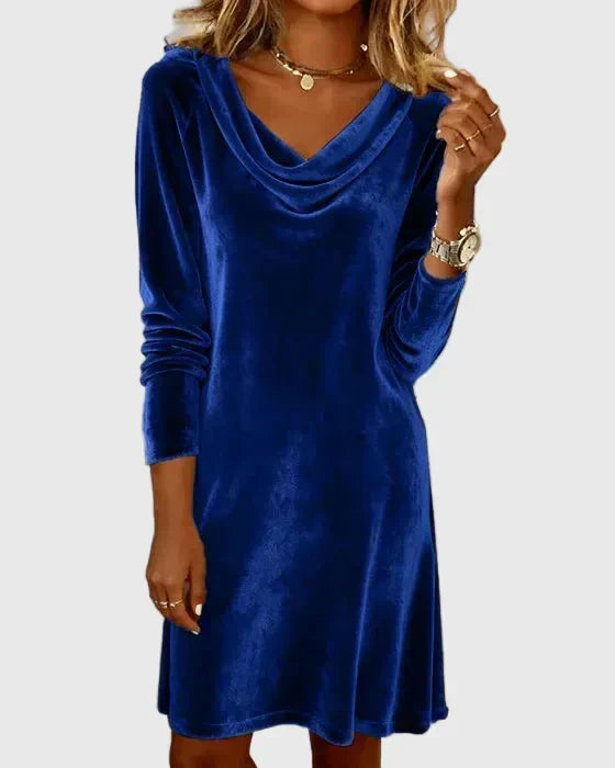 Frosina Long Cut Velvet Dress - Elena Harper