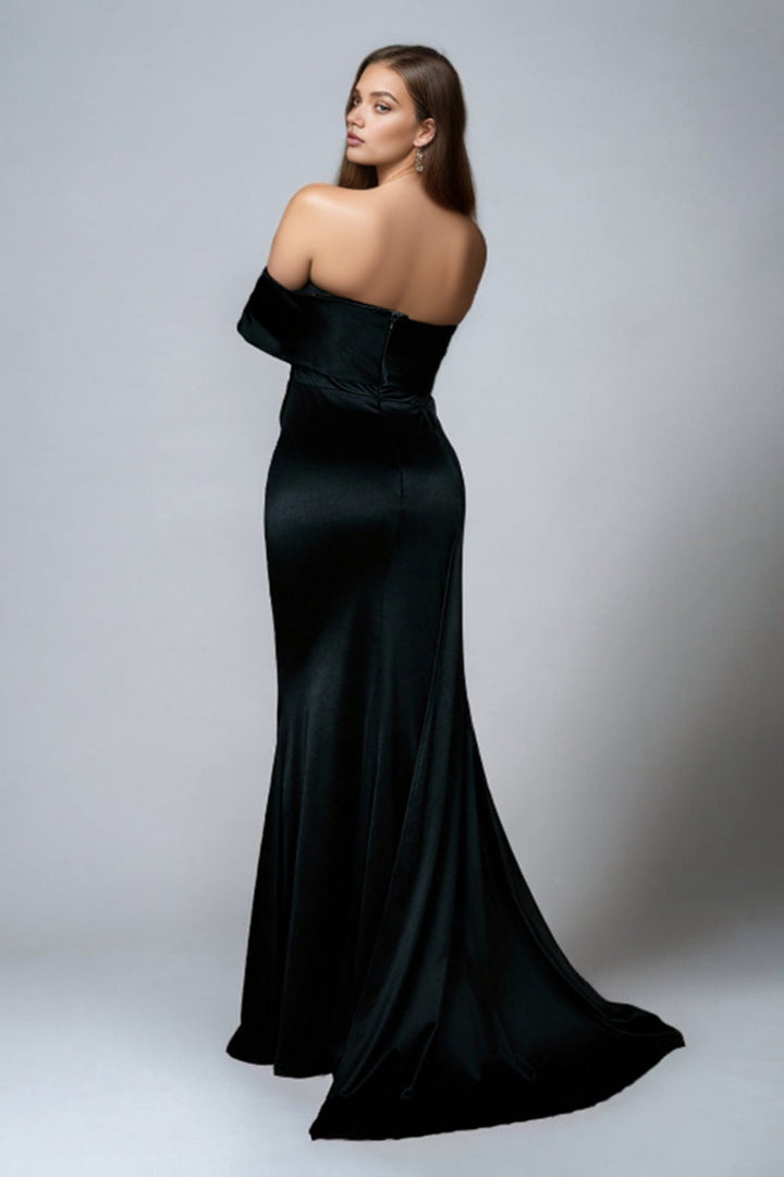 Seraphine - Off-Shoulder Satin Dress