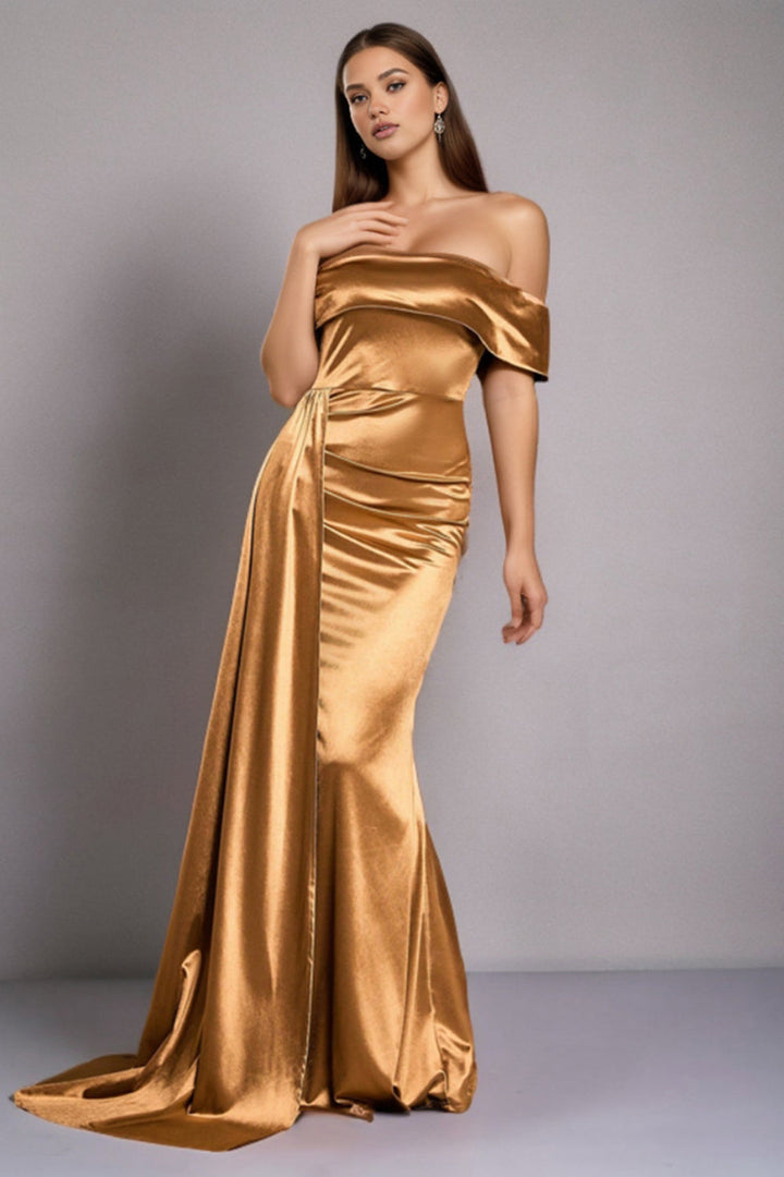 Seraphine - Off-Shoulder Satin Dress