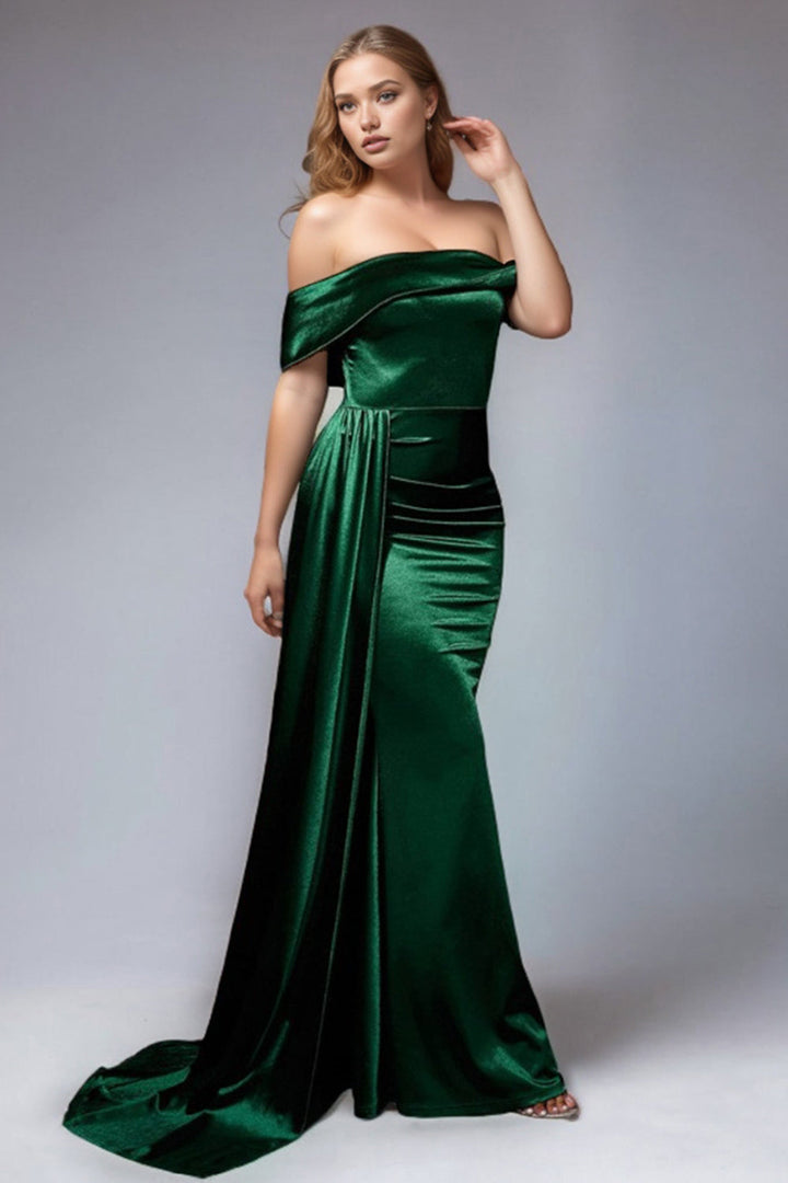 Seraphine - Off-Shoulder Satin Dress