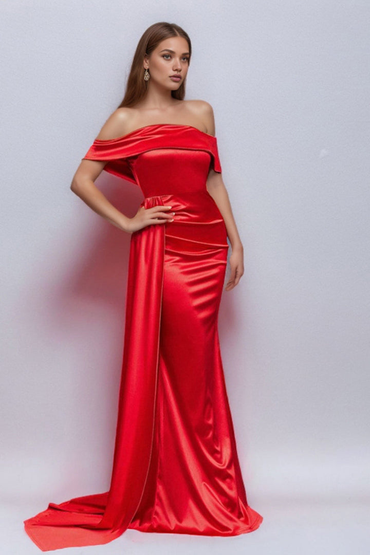 Seraphine - Off-Shoulder Satin Dress