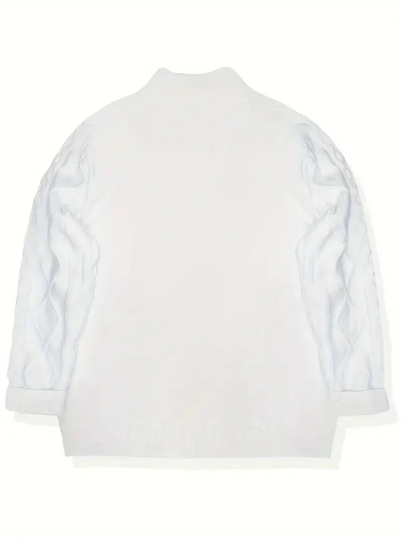 Brit & Boho™️ | Viscose Blend Knit Quarter Zip
