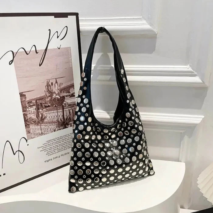 Shoulder Bag with Metallic Details - Mariela