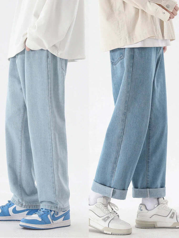 Men's Relaxed Fit Straight Leg Jeans, view 6 - Elena Harper