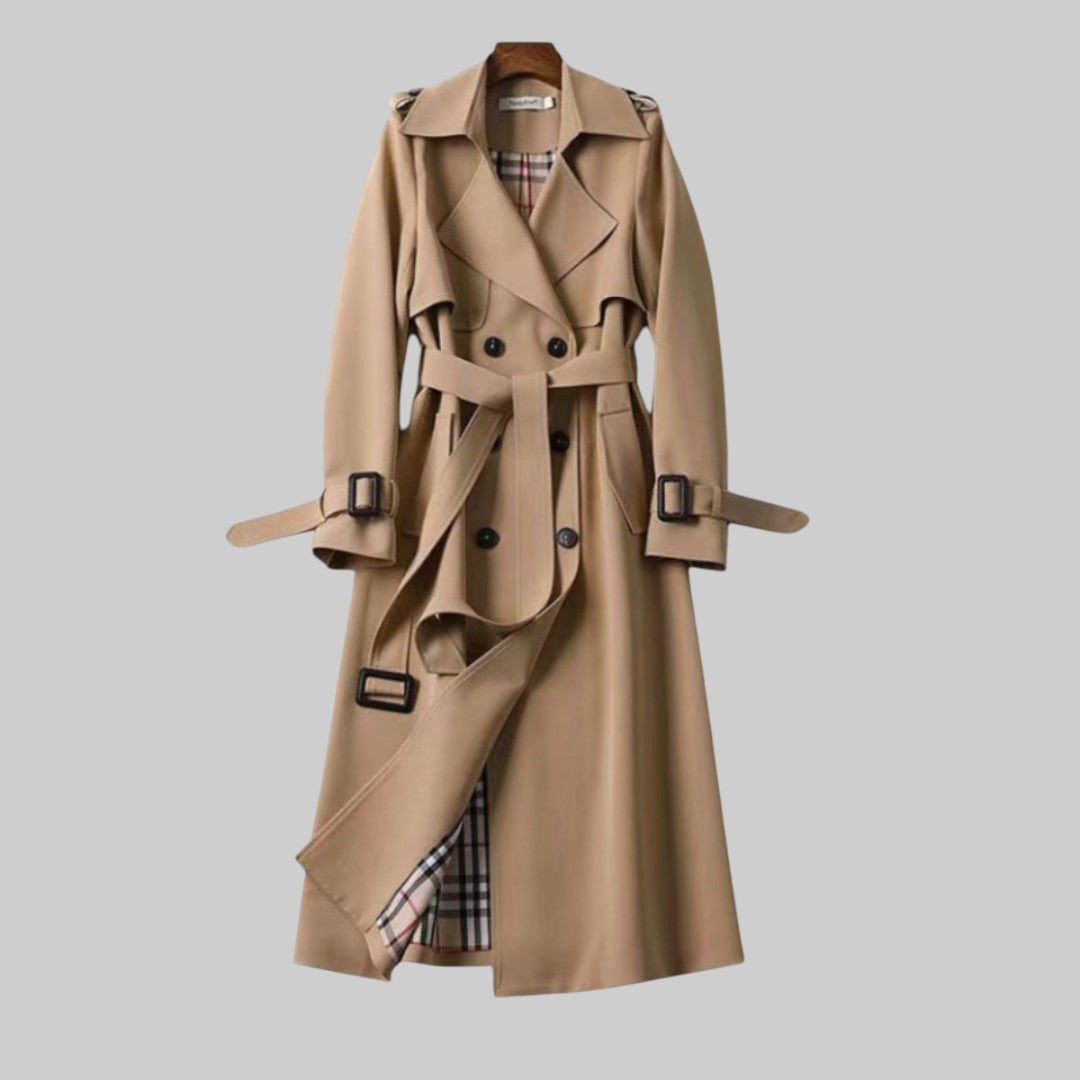 Evelyn | Long and Elegant Double-Breasted Women's Trench Coat