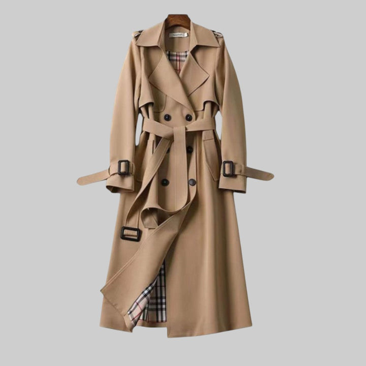 Evelyn | Long and Elegant Double-Breasted Women's Trench Coat