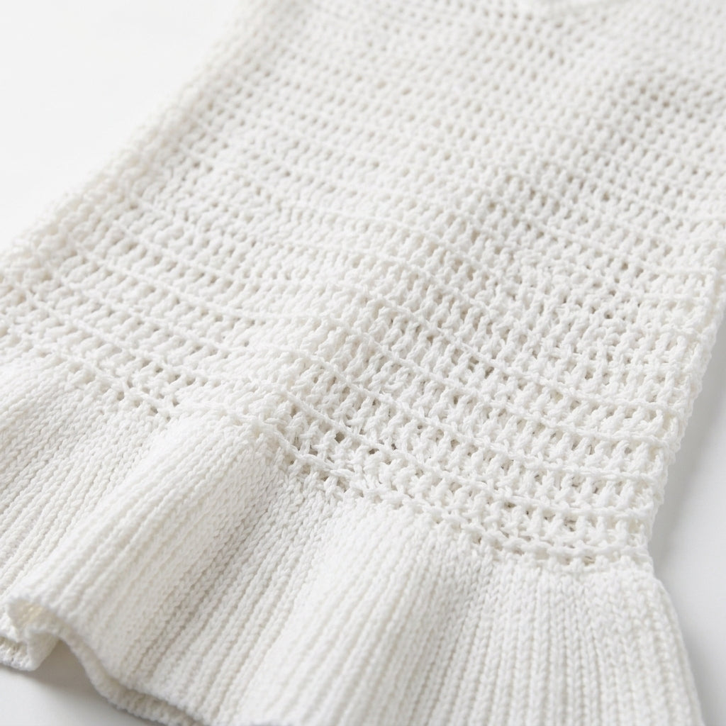 Crochet Knit Mini Dress Holiday