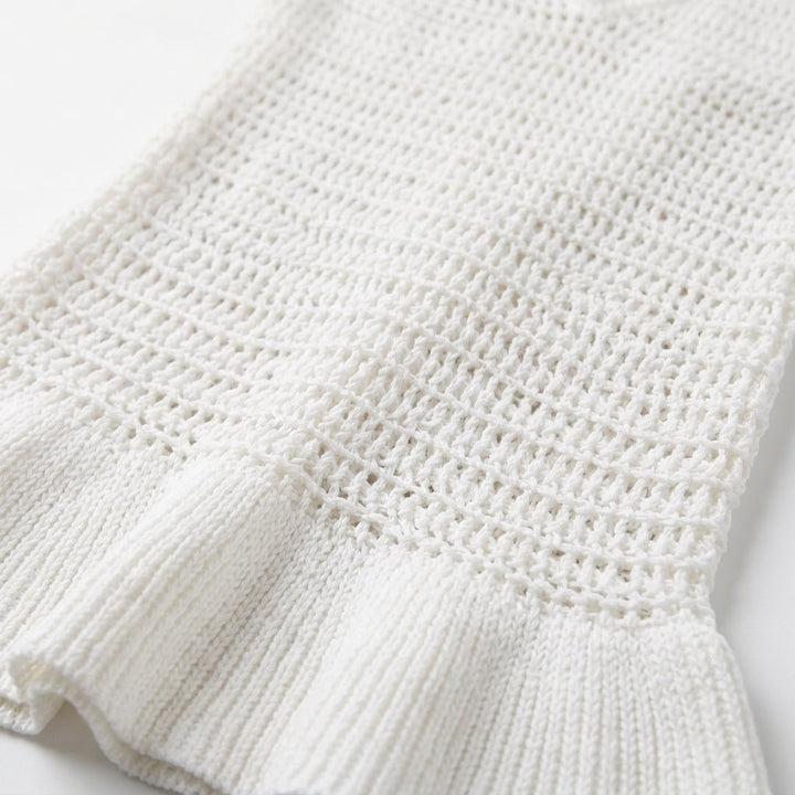 Crochet Knit Mini Dress Holiday
