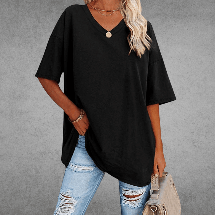 Nikita | Stylish Oversized V-Neck T-shirt