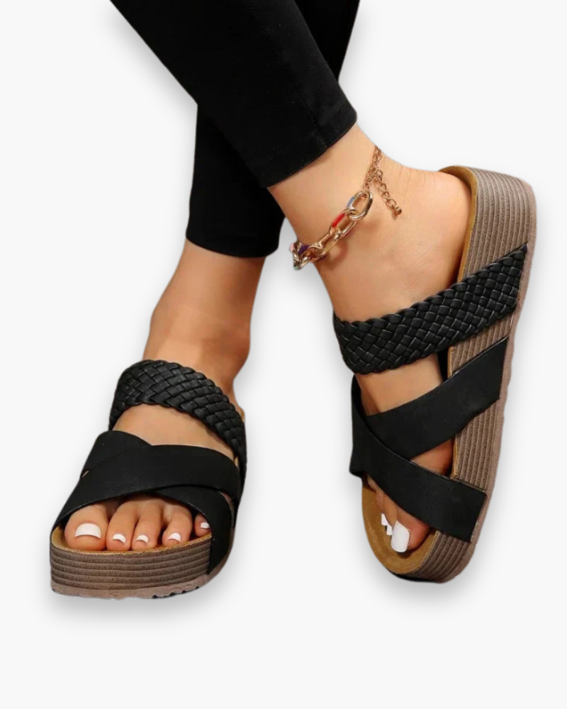 Crossed Flat Sandals for Women | Breathable and Flexible