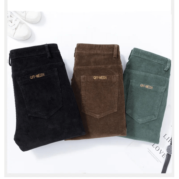Men's Fleece Corduroy Winter Pants