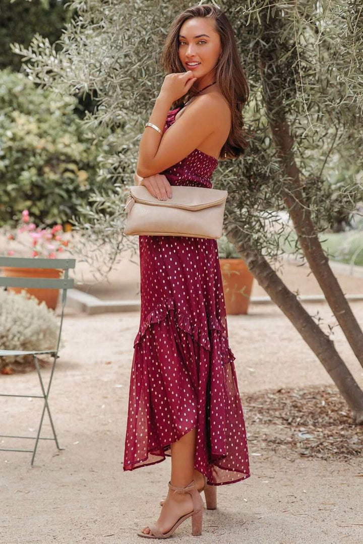 Polka Dot Maxi Dress - Summer Dress