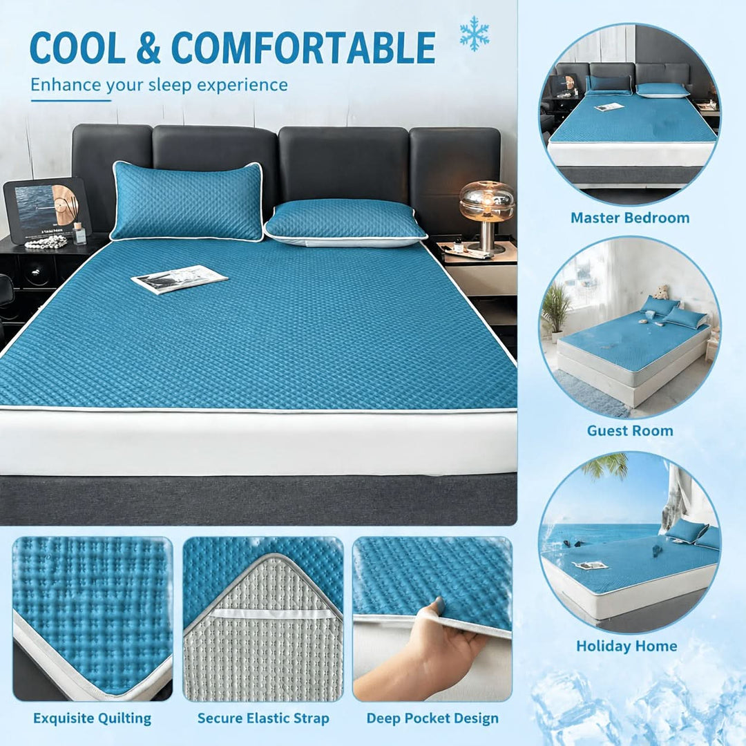 Foldable Cooling Mat for Bed - Breathable Summer Sleeping Mat