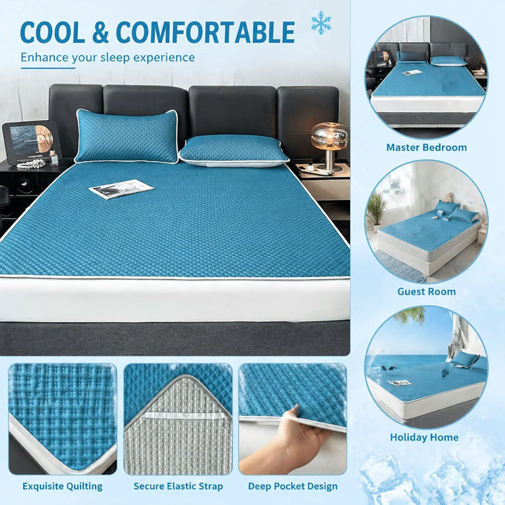 Foldable Cooling Mat for Bed - Breathable Summer Sleeping Mat