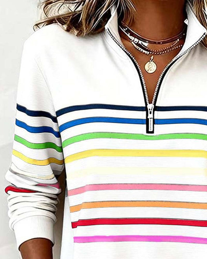 Emma & Rose Cape Town Cassie™ elegant sweatshirt in soft fabric with a relaxed fit and stylish design, displayed on a hanger.