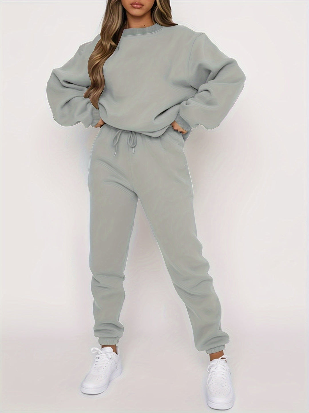 RELAXING TWO-PIECE SET WITH DRAWSTRING FOR WOMEN