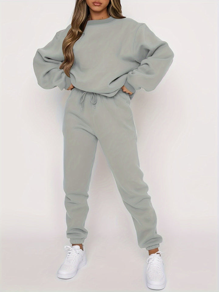 RELAXING TWO-PIECE SET WITH DRAWSTRING FOR WOMEN