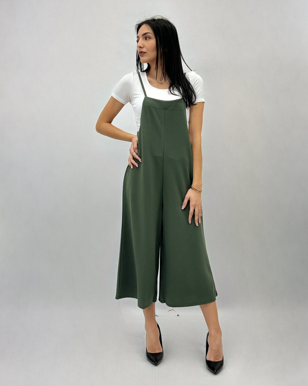 Yvette™  |  Sleeveless Wide Leg Dungarees