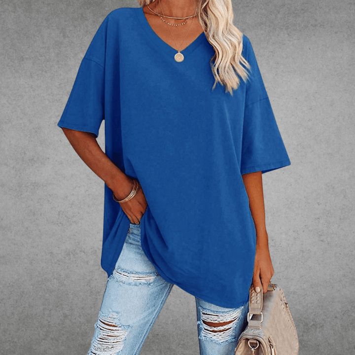 Nikita | Stylish Oversized V-Neck T-shirt