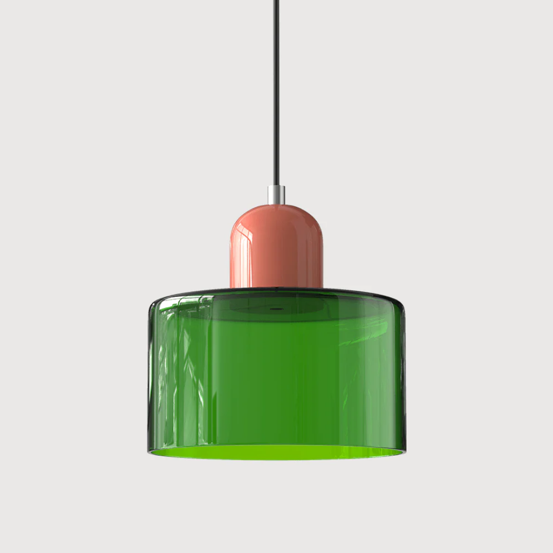 Retro Glass Pendant Lamp with Adjustable Cord