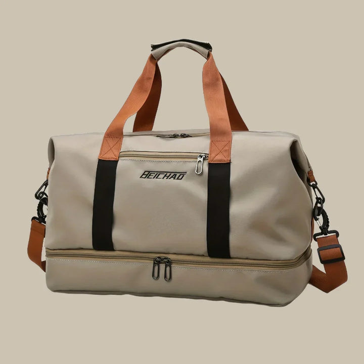Men's Spacious and Stylish Travel Duffel Bag, view 3 - Elena Harper
