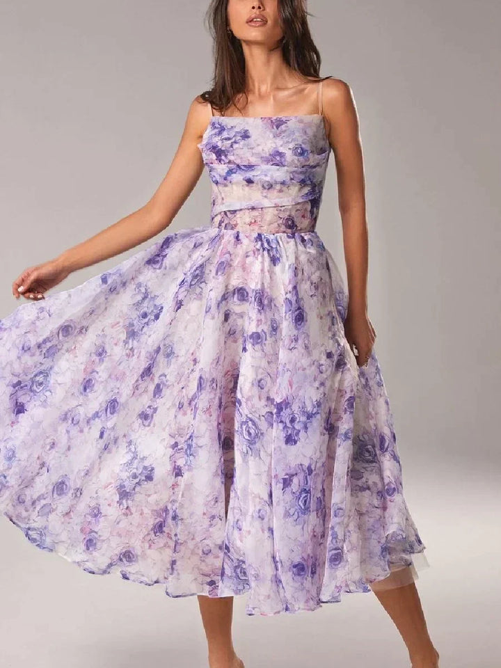Elegant Midi Dress for Women with Structured Cut
