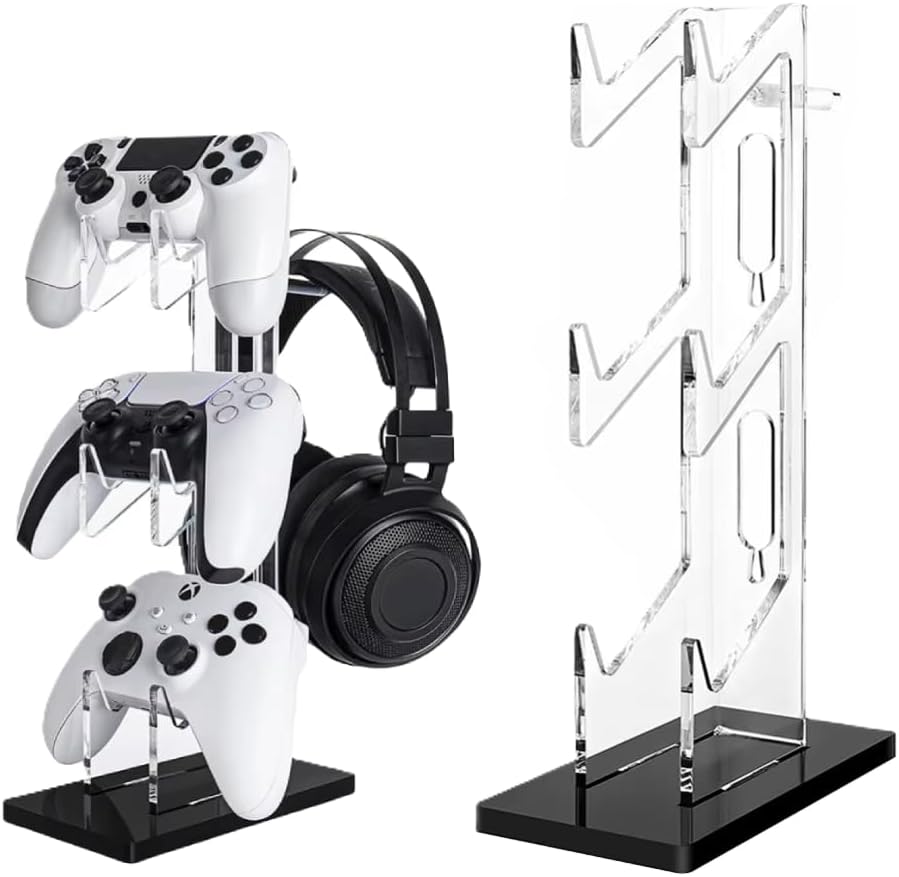 GameSeat™ – 3-Tier Gaming Controller Stand and Headset Holder