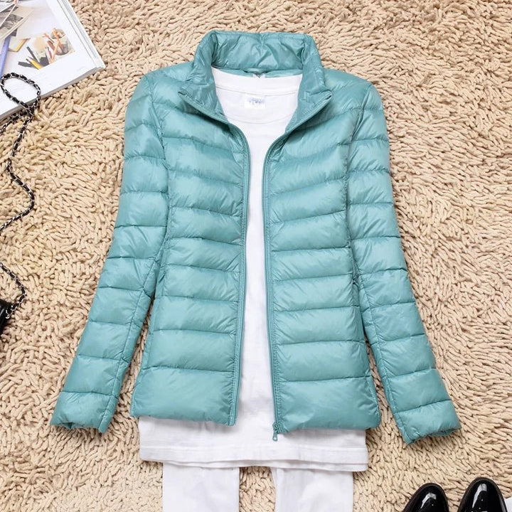 Emily Ultralight and Foldable Women's Down Jacket, view 8 - Elena Harper