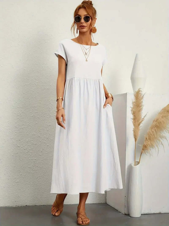 Summer Sleeveless Dress with Handbag - Elena Harper