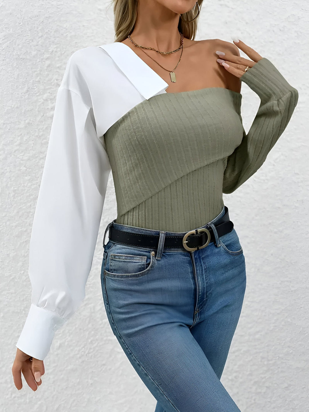 Berlinn One-Shoulder Top, view 10 - Elena Harper
