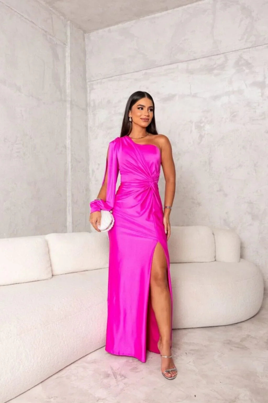 Women's Elegant One-Shoulder Maxi Dress