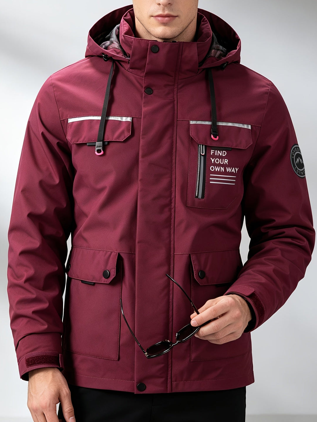 LAURENT MONACO | HOODED JACKET WITH ZIPPER FOR MEN
