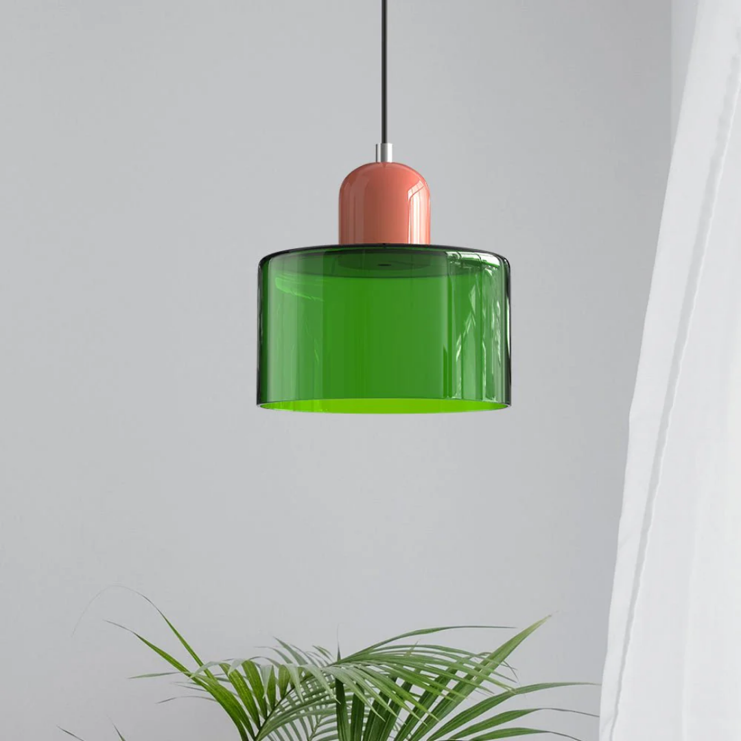 Retro Glass Pendant Lamp with Adjustable Cord