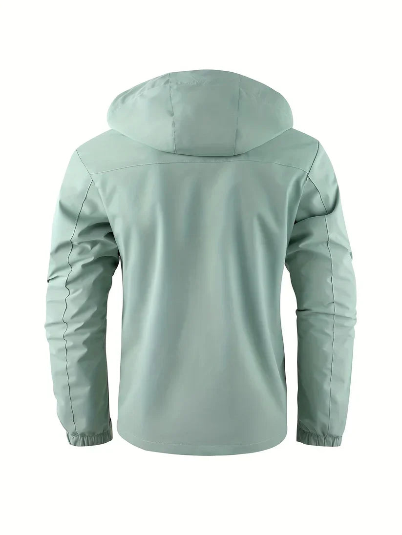 Men's Waterproof Winter Jacket with Hood and Lined Interior