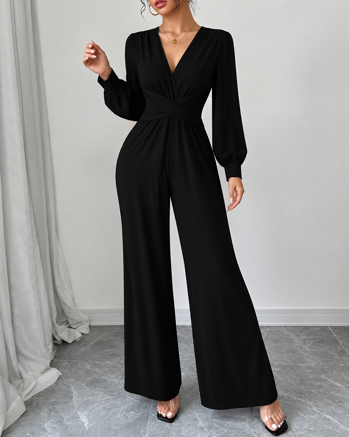 Kira Elegant Jumpsuit with Lace Details - Elena Harper