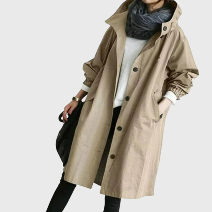 Christin | Water-Repellent and Elegant Hooded Trench Coat