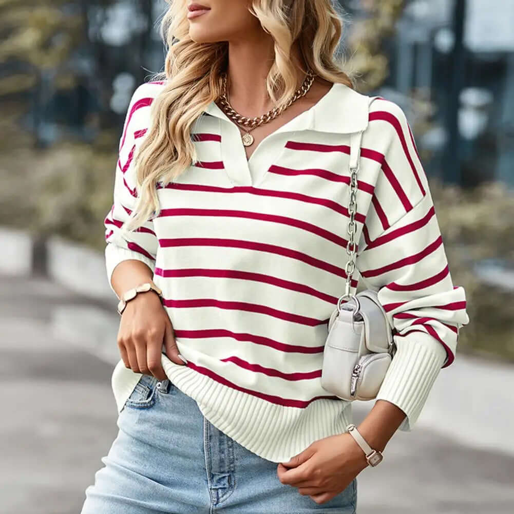 Women's Striped Knitted Jumper