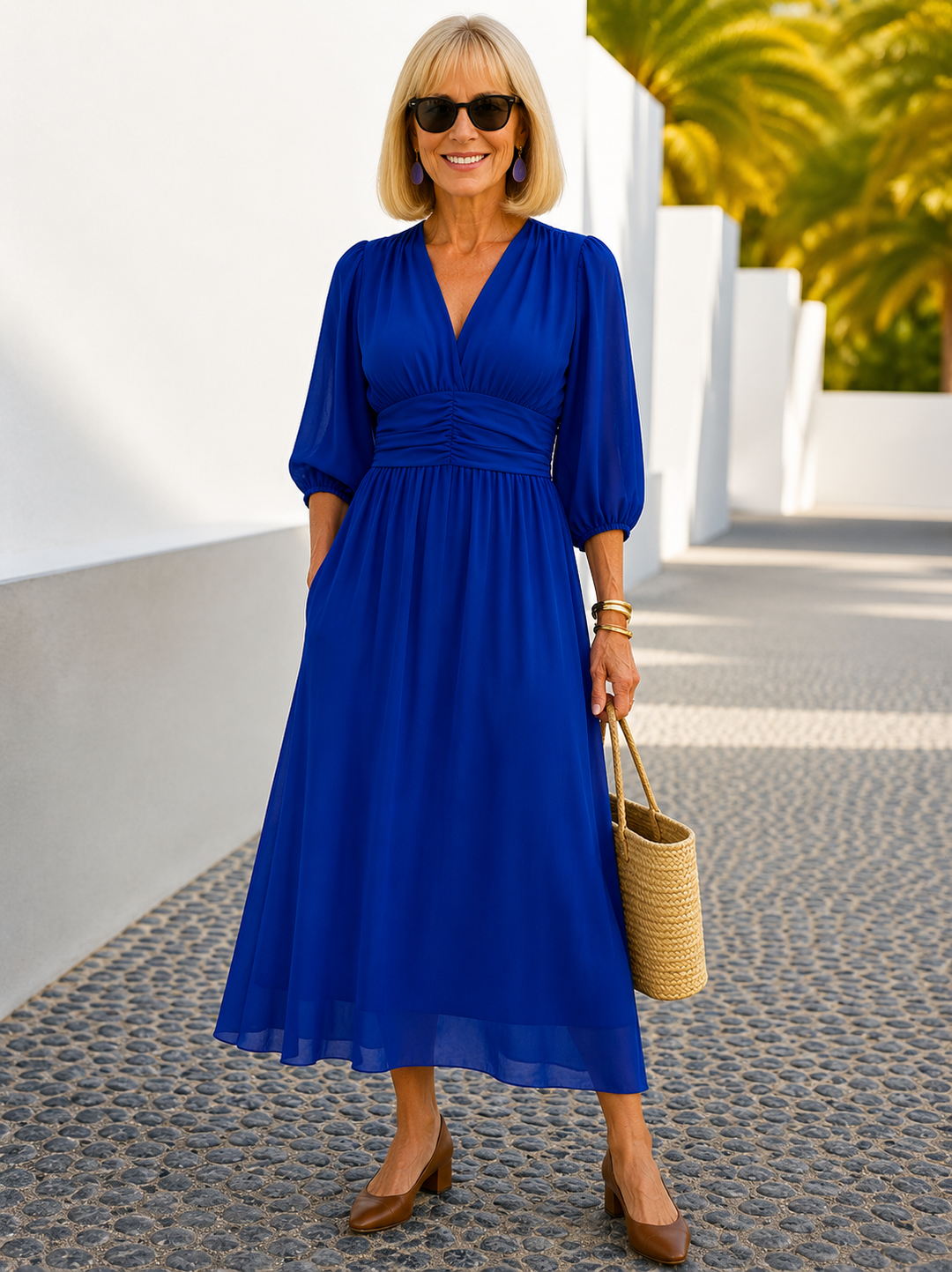Beatrice Elegant Wrap Dress - Elena Harper