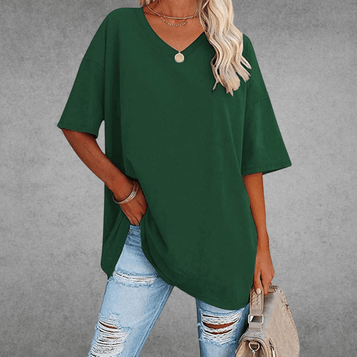 Nikita | Stylish Oversized V-Neck T-shirt