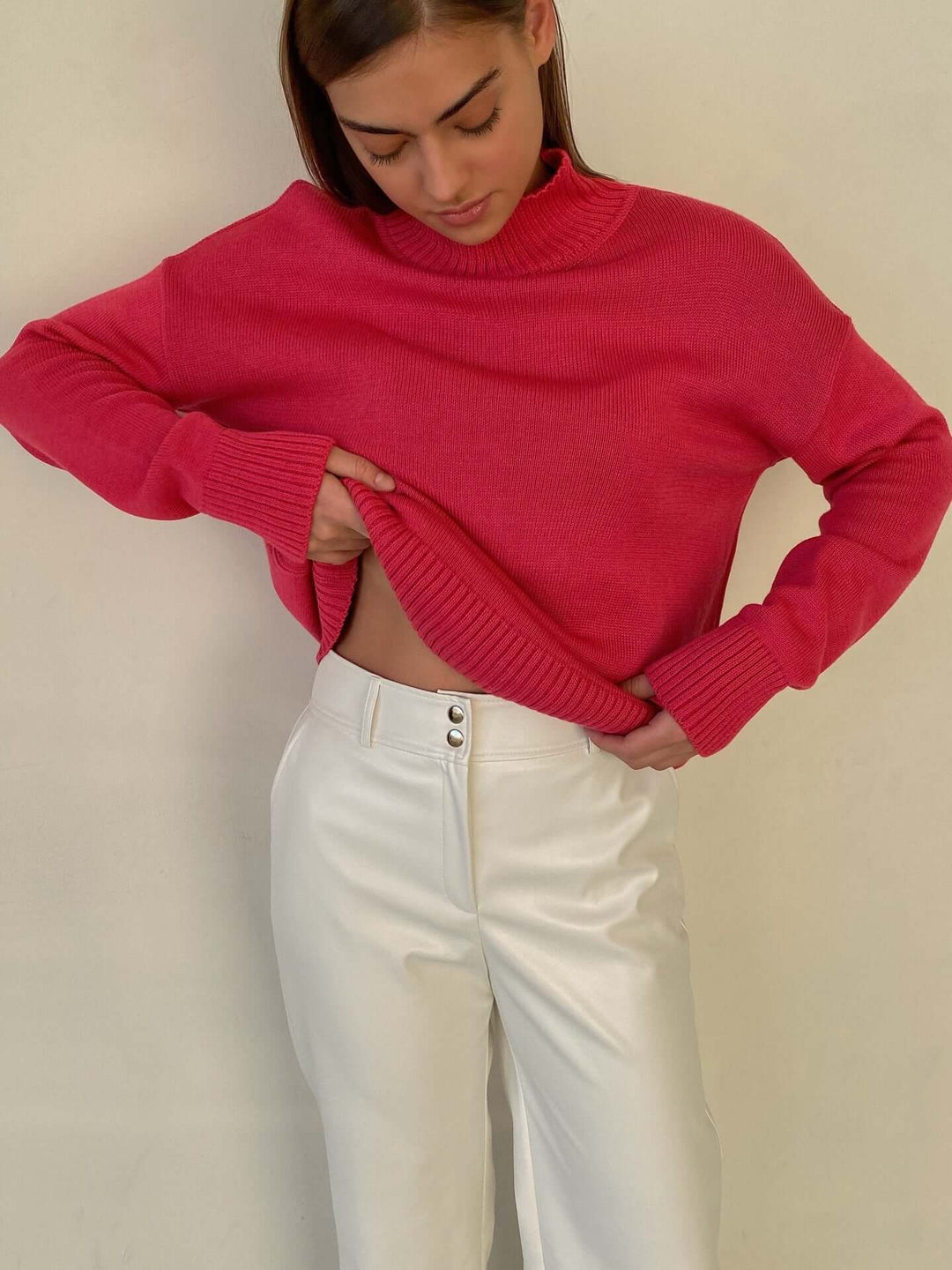 Oversized Turtleneck Knitted Jumper