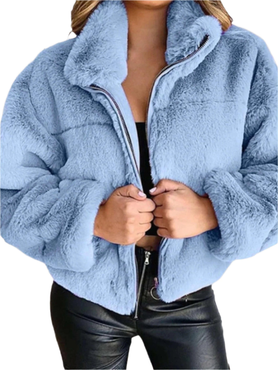 Comfortable Teddy Jacket with Zipper for Women Célinea - Elena Harper