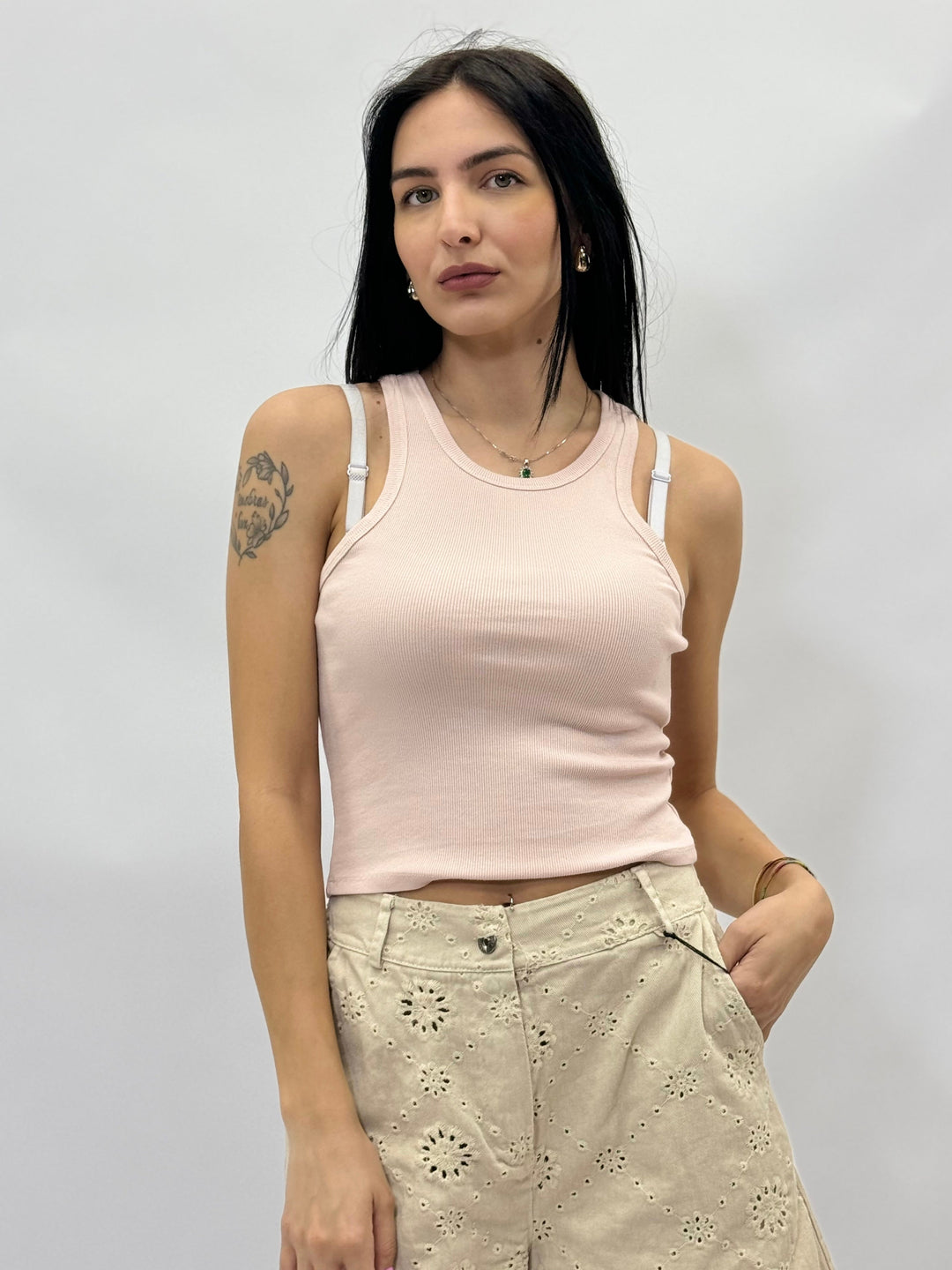 Phaedra™  |  Ribbed Tank Top Neckline