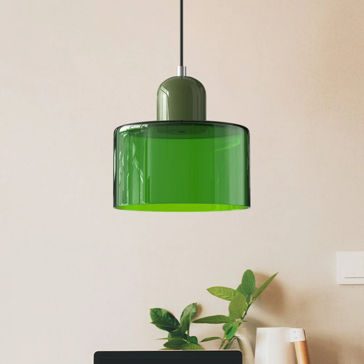 Retro Glass Pendant Lamp with Adjustable Cord