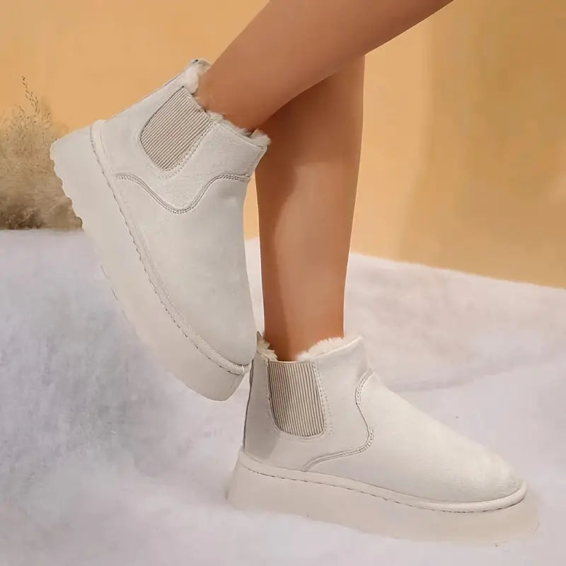 Casual Slip-On Boots Beige Easy and Comfortable Ideal for Daily Use, view 2 - Elena Harper