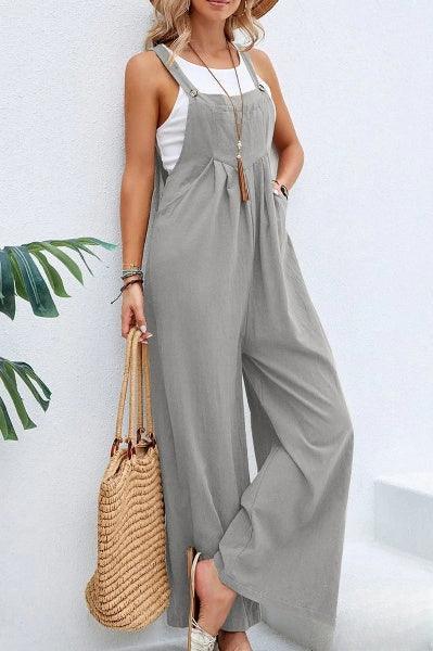 Women's Sleeveless Wide-Leg Jumpsuit