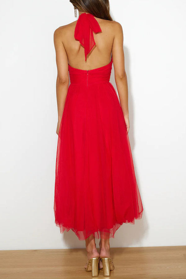 Women's Elegant Long Skirt Midi Dress