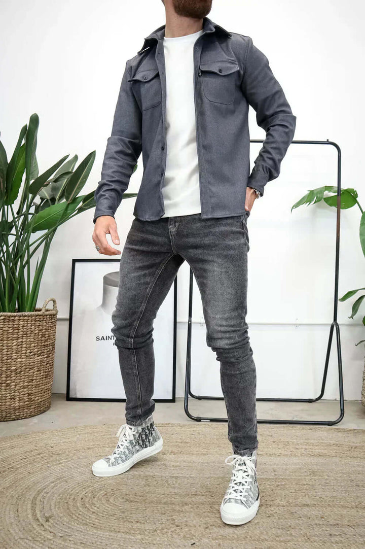Men's Premium Overshirt Versatile & Stylish, view 7 - Elena Harper